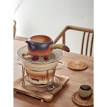 家用圍爐煮茶爐罐罐茶煮茶器側把陶瓷茶壺老白茶專用壺戶外燒烤爐