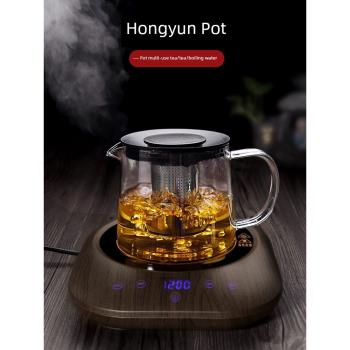 大容量加厚直火壺玻璃茶壺耐熱過濾茶具煤氣電陶爐可加熱花茶壺