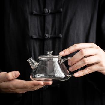 舊望格玻璃茶壺小號耐高溫加厚迷你泡茶壺家用簡約功夫茶具花茶壺