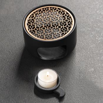 陶瓷溫茶爐家用小型溫茶器蠟燭煮茶爐加熱茶壺公道杯熱茶器底座