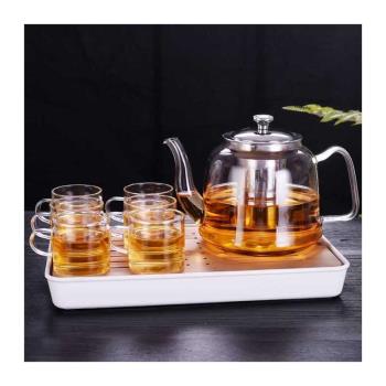 日本FS玻璃茶壺套裝家用耐高溫加厚大容量茶具燒水過濾泡茶水壺