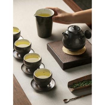 九土茶具禮盒套裝日式手工粗陶復古家用品茗杯蓋碗公杯泡茶壺組合