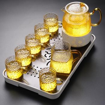 花茶壺套裝水果下午茶耐熱玻璃花草茶具茶壺茶杯蠟燭加熱底座燭臺