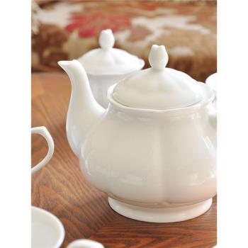 后海 骨瓷茶壺陶瓷咖啡壺英式田園歐式創意茶具單壺