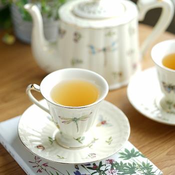 英式下午茶具 花茶杯復古茶壺茶杯子 歐式小奢華咖啡杯碟帶勺套裝