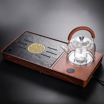 智能茶盤電陶爐一體式家用日式簡約玻璃煮茶壺燒水壺功夫干泡茶臺