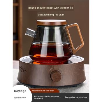 玻璃茶壺泡茶家用電陶爐圍爐煮茶器燒水壺耐高溫大容量過濾泡茶壺