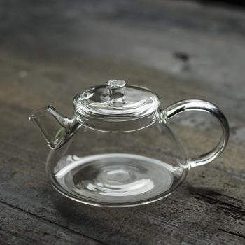 日式玻璃茶壺耐高溫單泡茶壺家用功夫小號花茶壺加厚功夫茶具透明
