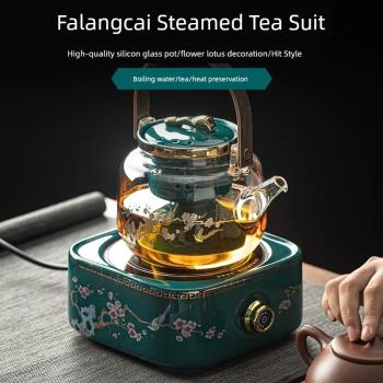電陶爐煮茶器圍爐煮茶爐家用靜音玻璃加厚煮茶燒水養生壺茶具泡茶
