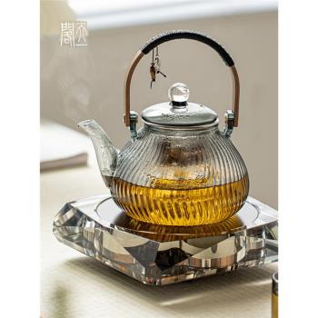 天一閣丨輕奢電陶爐煮茶器耐熱玻璃煮茶壺泡茶專用圍爐茶壺套裝