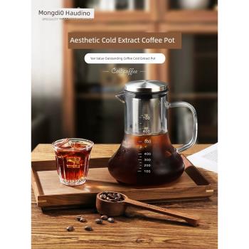 Mongdio冷萃咖啡壺家用大容量冷萃杯冷萃壺冷泡果茶壺玻璃過濾壺