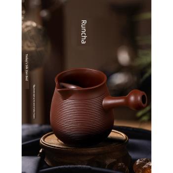 中式圍爐煮茶壺云南烤奶茶復古側把壺家用粗陶罐罐茶壺單壺可明火