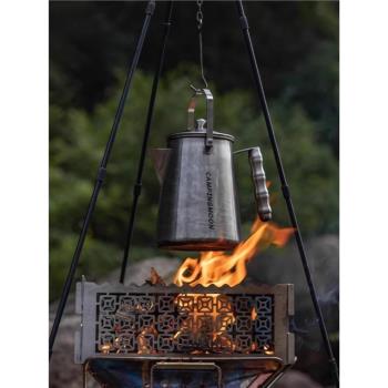 柯曼奶奶壺SW-6不銹鋼一體成型大號茶壺手提開水壺露營篝火燒水壺