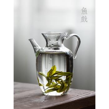 透明仿宋玻璃茶壺泡綠茶專用壺茶具小號泡茶冷水壺泡茶器家用單壺