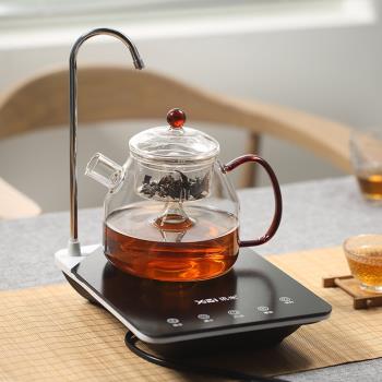 煮茶壺自動上水電陶爐煮茶小型電磁爐迷你鐵壺燒水泡茶帶抽水茶爐