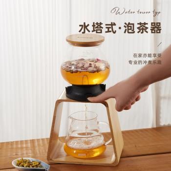 Koonan日式水塔泡茶壺玻璃耐高溫家用冷熱花茶壺冷萃咖啡壺大容量