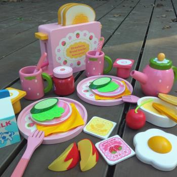 兒童烤面包玩具娃娃家仿真下午茶壺套裝小女孩過家家寶寶廚房做飯