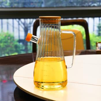 玻璃油壺油瓶廚房家用防漏油罐帶刻度大容量調料瓶冷泡茶壺冷水壺