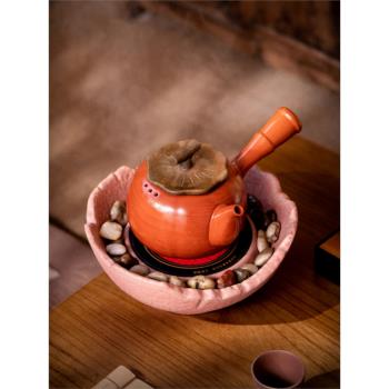 柿事如意圍爐煮茶壺罐罐茶烤奶茶側把壺碳火煮茶爐明火干燒煮茶器