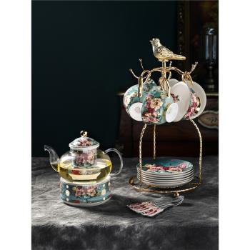 女士精致咖啡杯子骨瓷歐式杯碟茶具杯碟套裝陶瓷高檔高級復古杯子