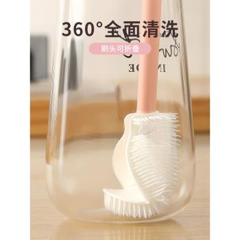 矽膠杯刷長柄清潔刷家用保溫杯廚房奶瓶刷神器茶壺洗玻璃杯子去汙