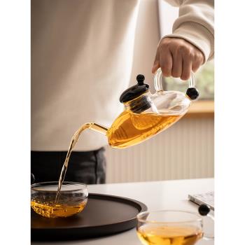 家用水果茶具花茶壺休閑下午茶套裝耐高溫創意泡茶壺大容量沖茶器