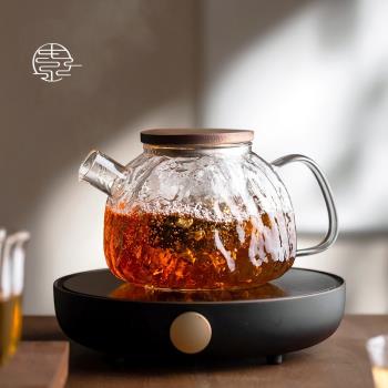 日式玻璃煮茶壺耐高溫可明火家用辦公室茯茶花茶煮陳皮大號泡茶器
