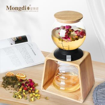 Mongdio日式水塔壺泡茶壺過濾式家用玻璃花茶壺套裝冷萃泡茶機器