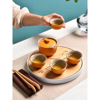陶瓷簡約日式高檔輕奢小套裝茶具