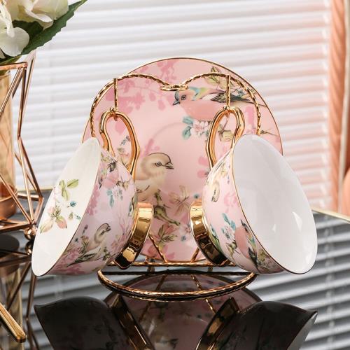 紅景樹高檔歐式骨瓷咖啡杯套裝高級輕奢家用杯子英式陶瓷精致下午