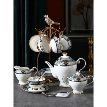 咖啡杯子高檔精致杯碟套裝歐式奢華骨瓷英式陶瓷茶杯復古下午茶具