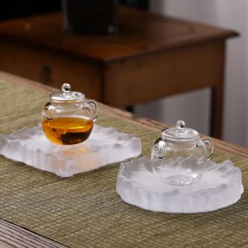 玻璃小壺巨輪珠壺承家用養生泡茶壺耐熱帶蓋壺花茶綠茶壺功夫茶具
