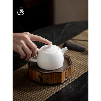 羊脂玉茶壺德化白瓷手工井然壺德化陶瓷家用帶過濾功夫茶具泡茶壺