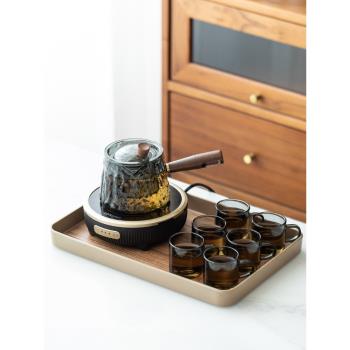 小茶壺一人煮茶爐蠟燭加熱泡茶壺家用玻璃耐高溫家用電陶爐煮茶器