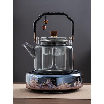 冠發煮茶壺耐熱玻璃燒水壺泡茶壺家用電陶爐專用煮茶爐煮茶器套裝
