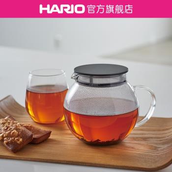 HARIO旗艦店耐熱玻璃丸形泡茶壺