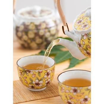 [cocostyle]日本進口有田燒花卉提把陶瓷茶壺茶杯一壺二杯帶禮盒