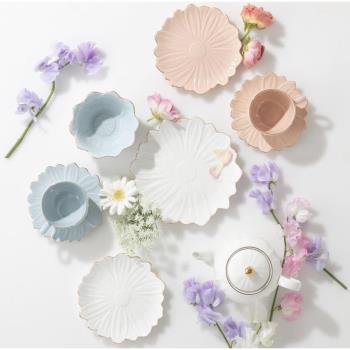 日本francfranc夏季花卉系列小清新茶壺茶杯小食碟餐盤小碗