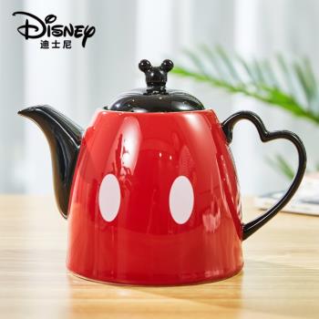 迪士尼炫彩米兜茶壺 時尚創意大容量涼水壺 耐高溫卡通陶瓷水壺