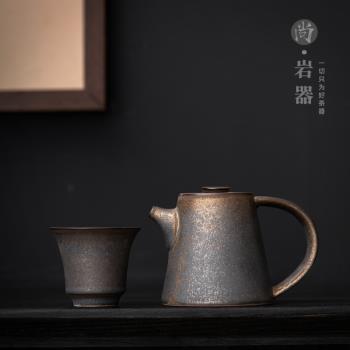 尚巖復古陶瓷功夫茶壺家用泡茶器單壺中式茶具泡茶壺帶過濾手抓壺