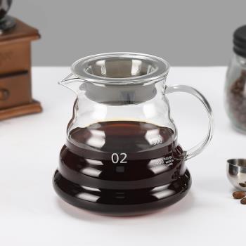 手沖咖啡壺花茶壺耐熱玻璃分享壺云朵壺滴漏咖啡過濾杯咖啡器具