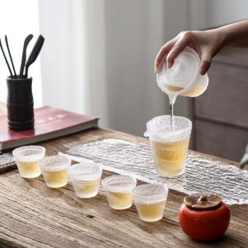 古法冰韻日式玻璃蓋碗茶碗不燙手家用防燙泡茶杯功夫茶具套裝茶壺