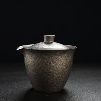 舊望格鎏金手抓壺日式復古鐵銹釉功夫茶具單壺窯變手工茶壺泡茶器