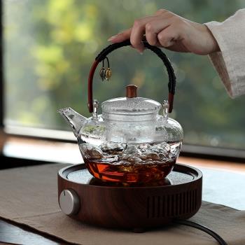 耐熱玻璃大容量透明蒸氣煮茶壺