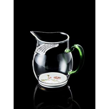 玻璃公道杯茶漏一體大容量分茶器綠茶泡茶杯帶茶濾網過濾茶壺勻杯