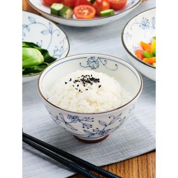[cocostyle]日本進口陶瓷餐具美濃燒線唐草系列飯碗面碗湯碗家用