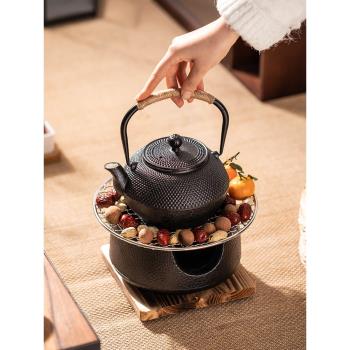 圍爐煮茶家用烤茶套裝小碳火爐木炭燒烤爐鐵壺炭爐取暖炭火爐茶壺