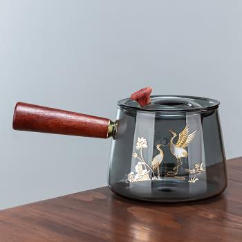 玻璃泡茶壺家用輕奢高檔茶水分離泡茶器加厚耐高溫煮茶壺茶具套裝
