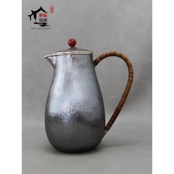 冷水壺純銀999煮茶大容量涼水杯足銀涼杯銀壺茶壺家用花茶涼水壺