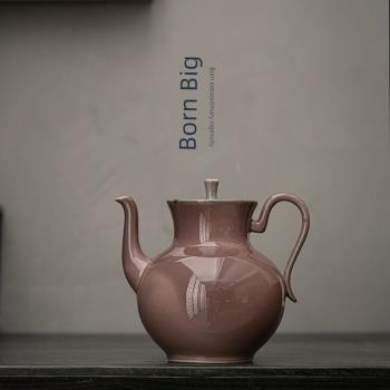 天生大器 仿宋豇豆紅陶瓷泡茶壺溫酒壺家用功夫茶具大容量中式壺